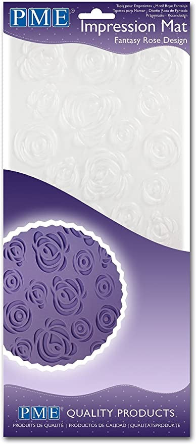 PME Impression Mat Fantasy Rose Design